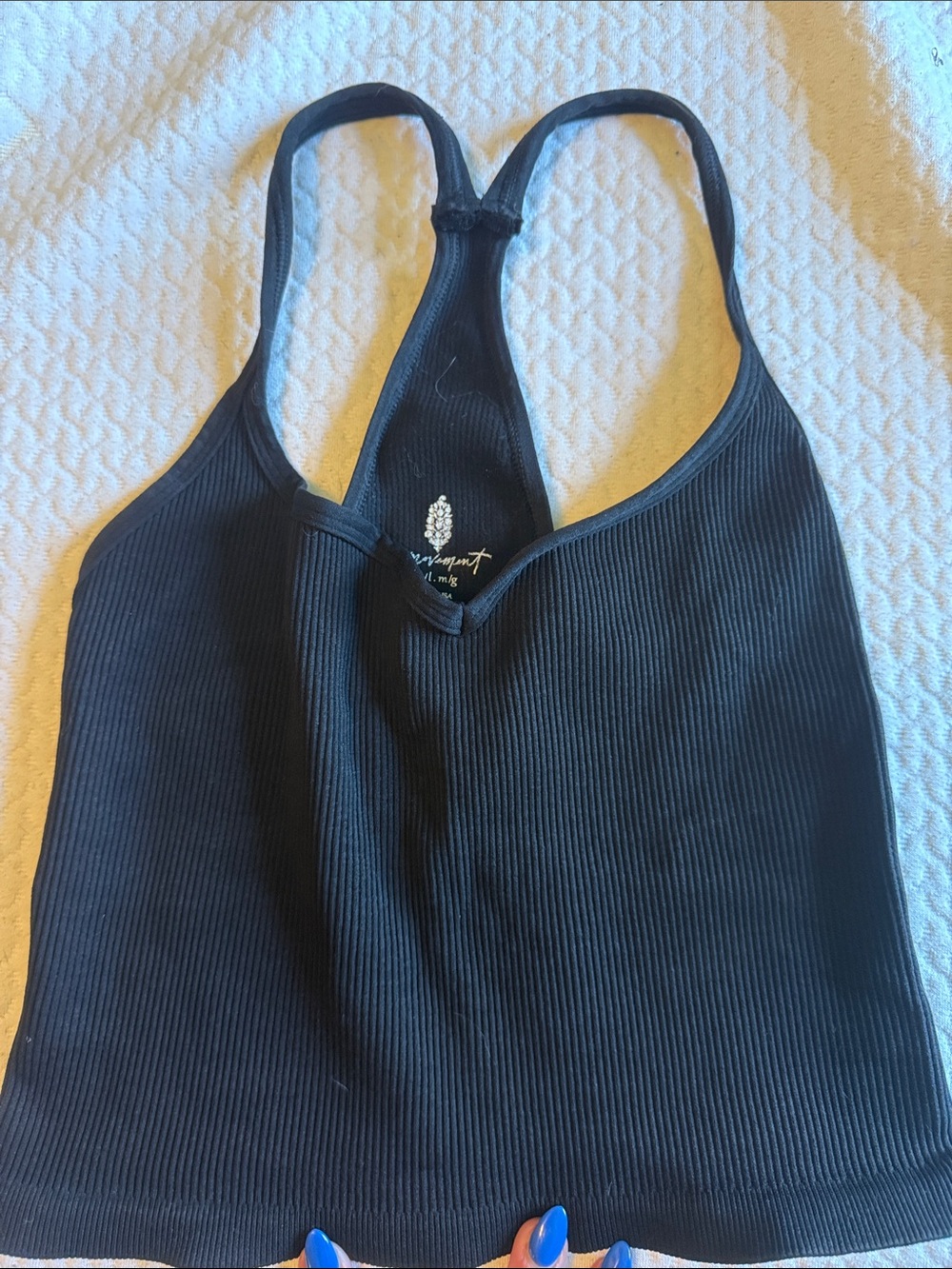 NWOT Free People Ribbed Racerback Crop Tank - M/L